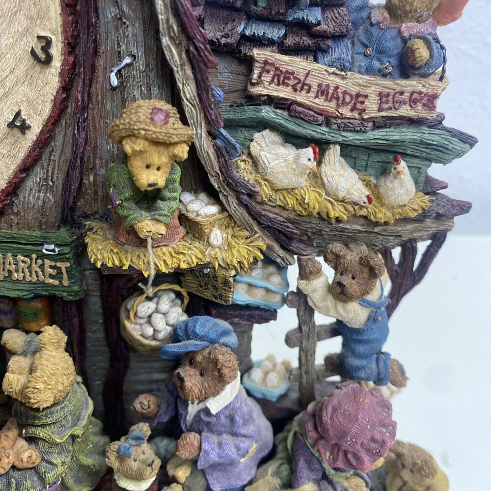 Boyds Bears Danbury Mint Farmers Market Collector Clock Works - Picture 9 of 16